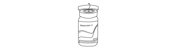 Step 4) remove flip off cap from melanotan 2 vial